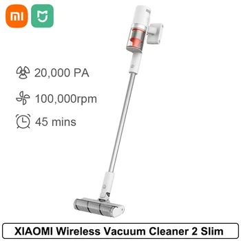 Беспроводной пылесос XIAOMI MIJIA Wireless Vacuum Cleaner 2 Slim с циклонным всасыванием мощностью 20 кПа Для подметания и уборки в течение 45 минут