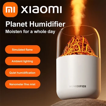 Диффузор эфирного масла Xiaomi Flame Volcano, Диффузор 280 мл, Ароматический диффузор, Увлажнитель воздуха с подсветкой пламени, 2 режима, 35 мл / ч для дома