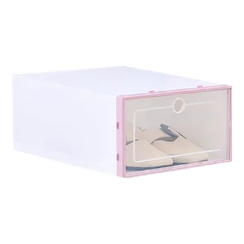 Откидная коробка для обуви Прозрачный выдвижной ящик Пластиковые Коробки для обуви, Штабелируемый кейс для хранения, Органайзер