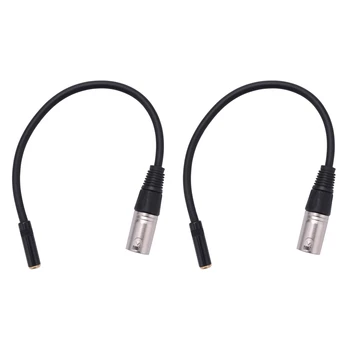 2X Провод длиной 0,3 м, 3-контактный аудиоразъем Xlr от штекера до 3,5 мм, адаптер для стереомикрофона